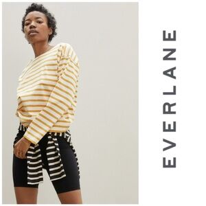 Everlane Yellow and White Striped Top
